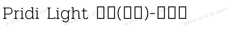 Pridi Light 亮体(西方)字体转换